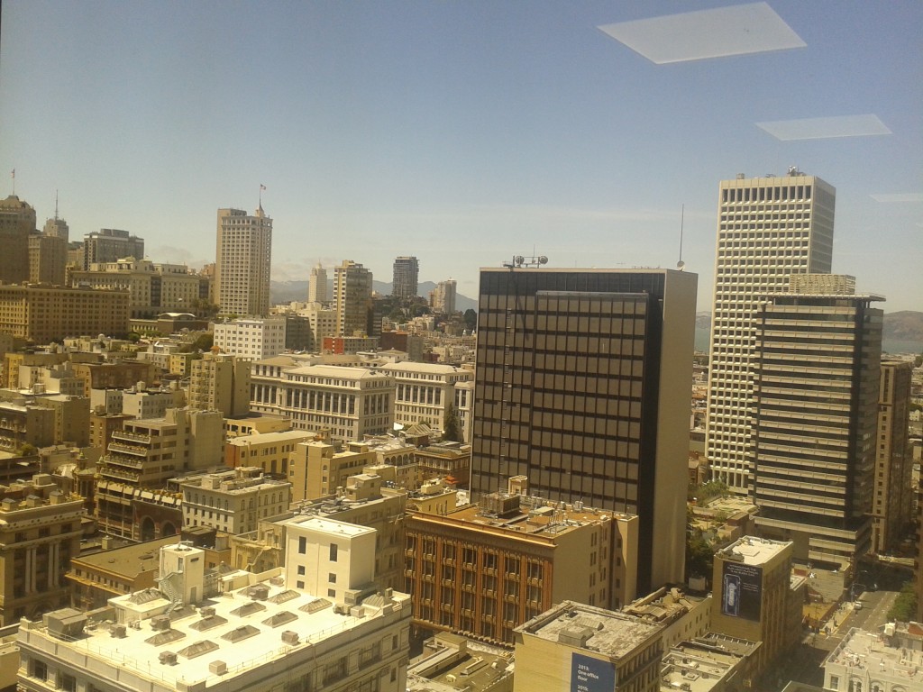 Kilátás San Franciscora a DBR tárgyalójából - mint a filmekben ez olyan volt...