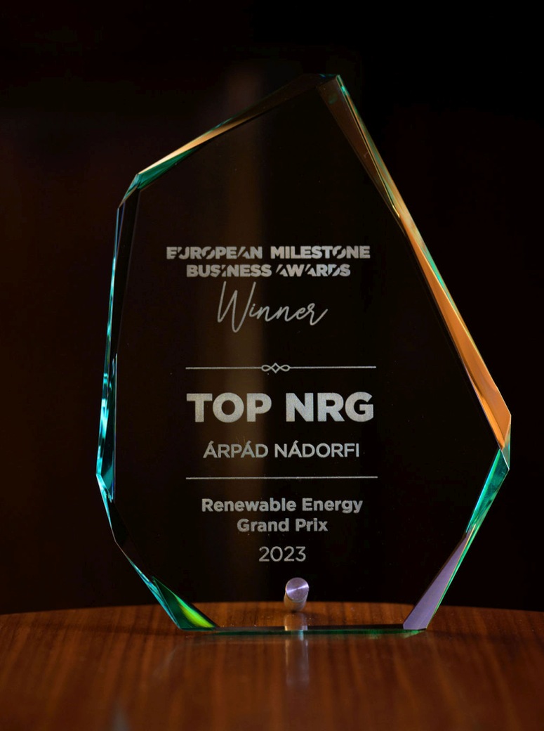 Top NRG Árpád Nádorfi, European Milestone Business Awards 2023, forrás: Top NRG