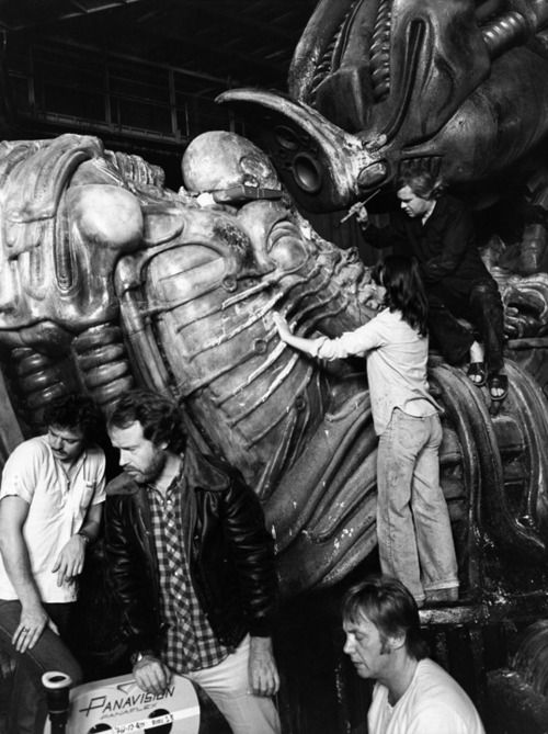 Ridley Scott on the set of Alien