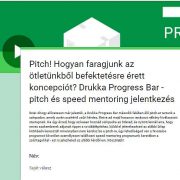 Remek pitch lehetőség, sokan lesznek a nézők, gyertek!